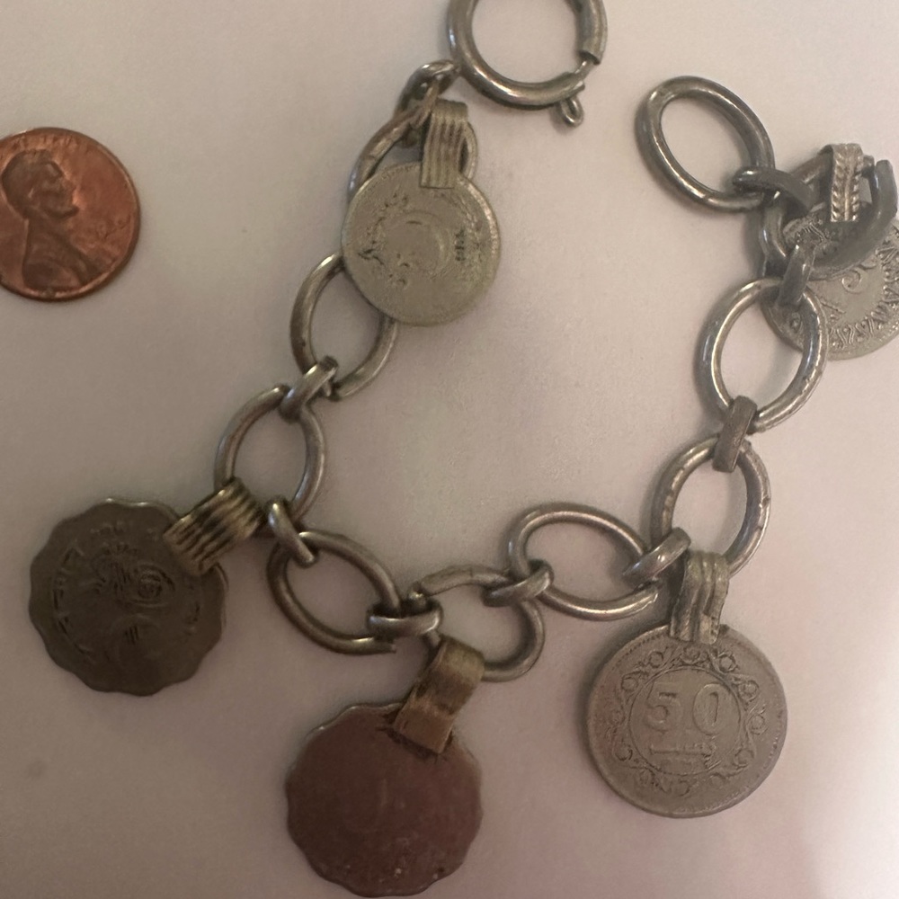 European coins bracelet